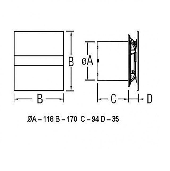 Вытяжной вентилятор Cata E-120 GTH BK HYGRO (20960400) - фото 5