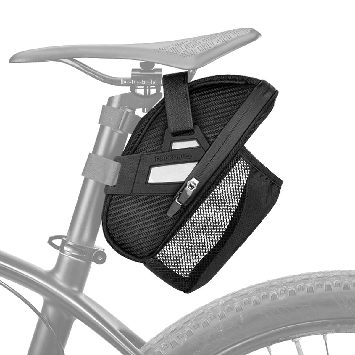 Велосумка подседельная для фляги ROCKBROS C35 velcro светоотражающая Черный (RB-C35-2719)
