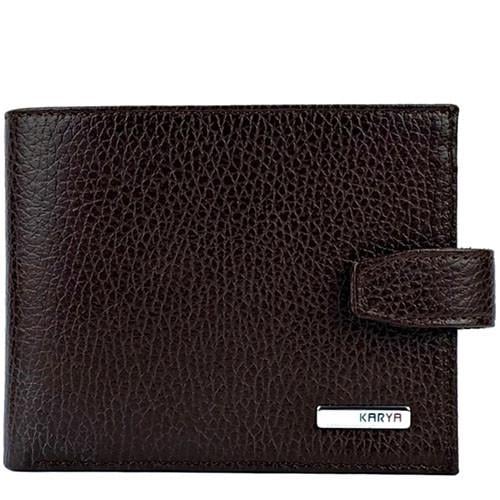 Портмоне мужское из натуральной кожи Karya 0411-39 Темно-коричневый (2410024382)