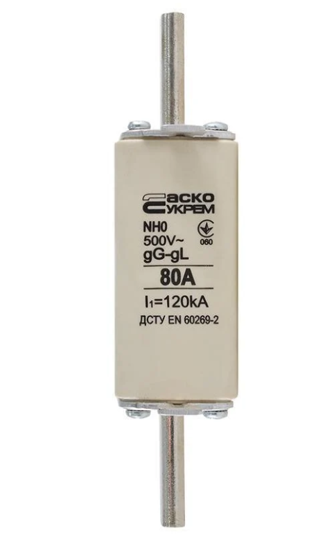 Запобіжник ножовий АСКО-УКРЕМ з плавкою вставкою NH 0 80A gG (A0050010023)