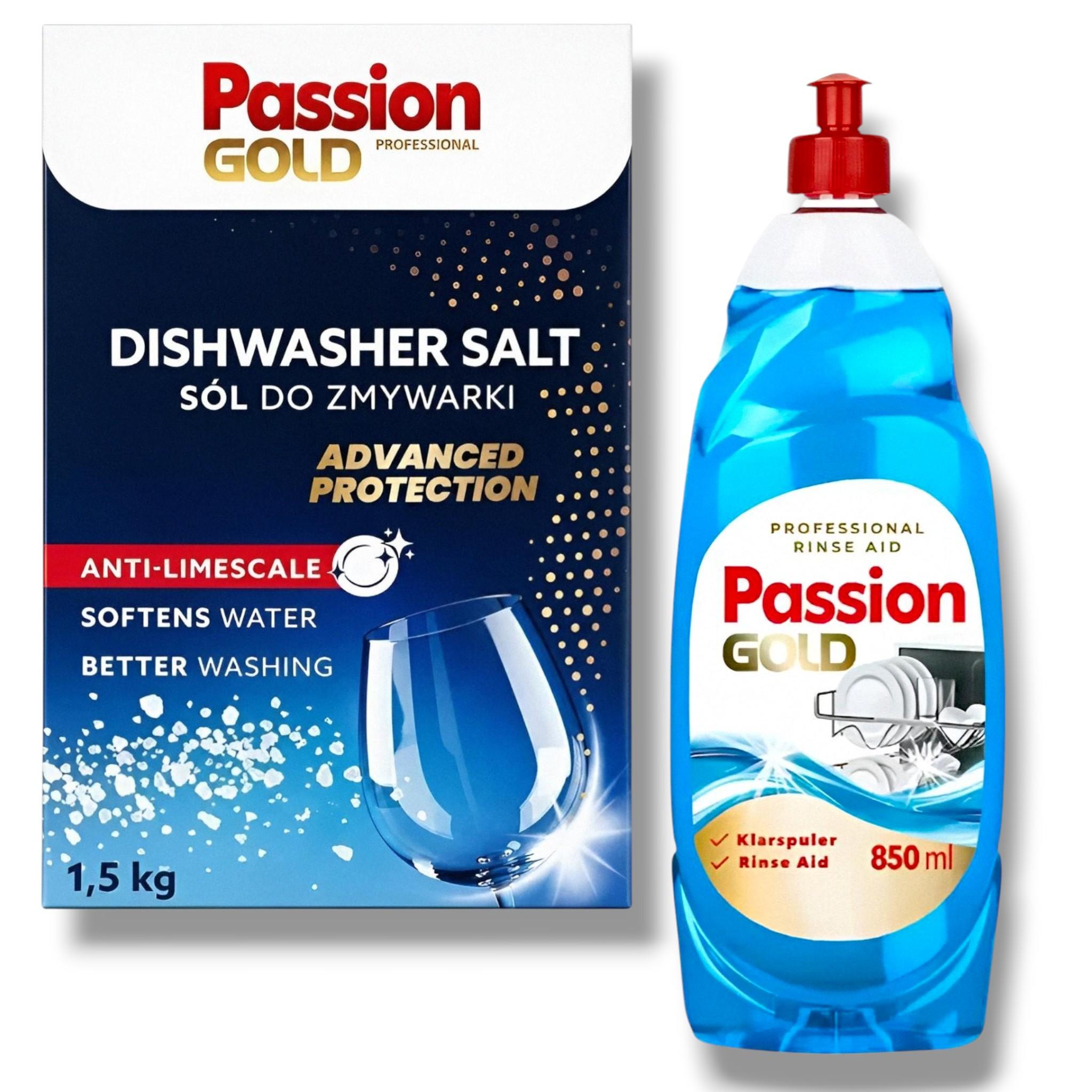 Набор для пусодомойки Passion Gold соль 1,5 кг/ополаскиватель 850 мл (00911G/01191/G)