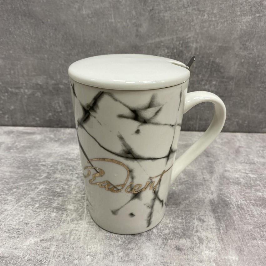 Чашка Olens O8030-81 Radient з кришкою керамічна з ложкою 375 мл - фото 3 Чашка Olens O8030-81 Radient з кришкою керамічна з ложкою 375 мл - фото 3