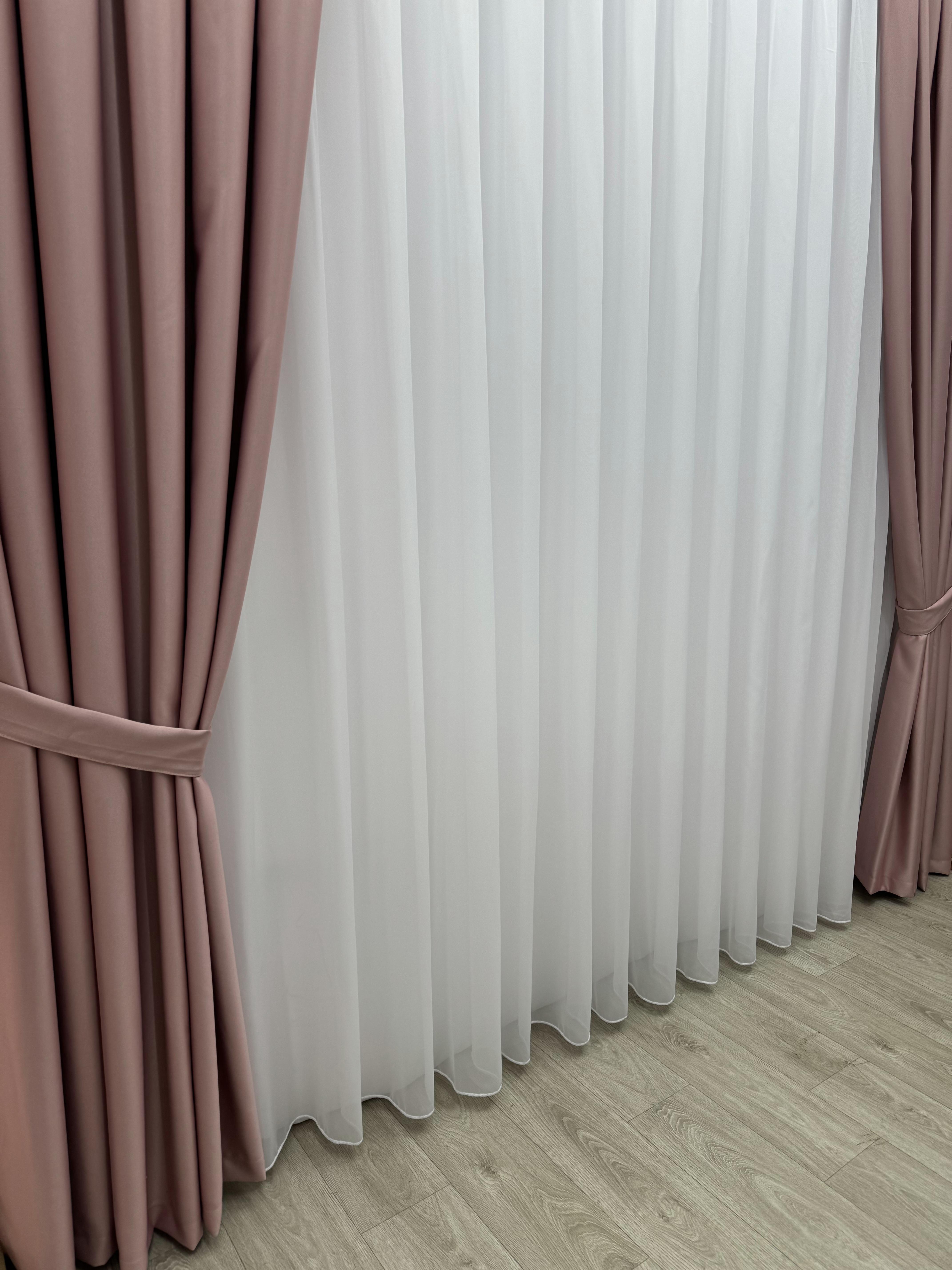 Штора блекаут на тесьме 6 см 150х260 см Нежно-розовый (11882370) - фото 7