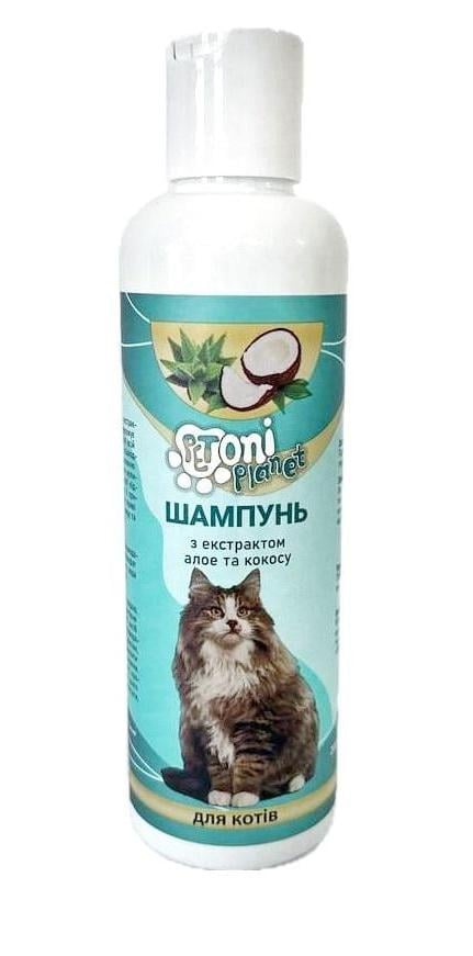 Шампунь для котів Petoni Planet Алоє та кокос 200 мл (8612) Шампунь для котів Petoni Planet Алоє та кокос 200 мл (8612)
