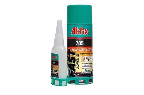 Клей Akfix 705 с активатором для МДФ и дерева 125 мл/500 мл