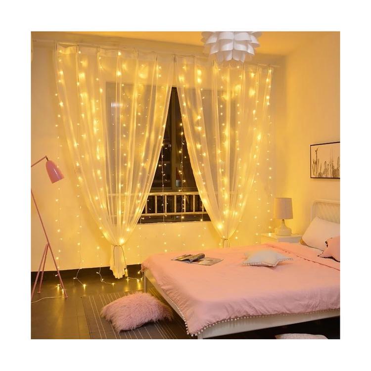 Гирлянда штора warm 192 LED комнатная 3х2 м (CC07001-2)