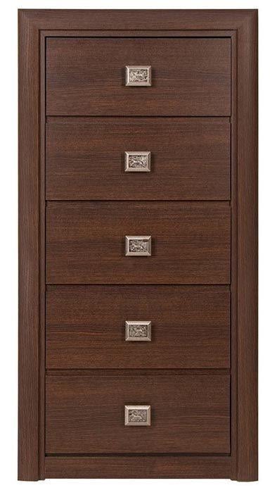 Комод для спальни с выдвижными ящиками Гербор Коэн KOM_5S 585х400х1140 мм Венге магия (3591886)