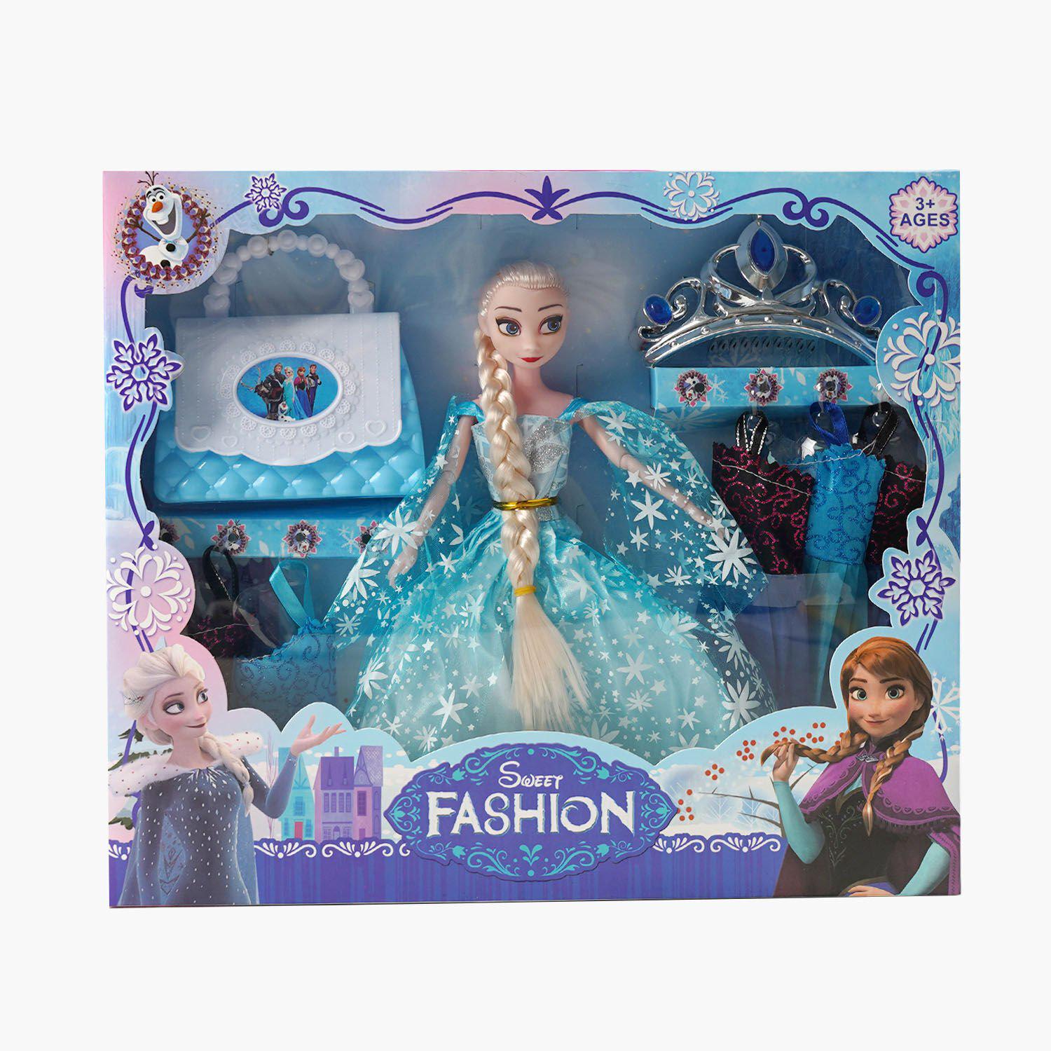 Игровой набор 669Q3 кукла Эльза 27 см платья/сумочка/корона (7193)