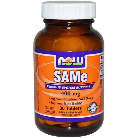 Метіонін NOW Foods SAM-E S-Adenosyl-L-Methionine 400 мг 30 Tabs (NF0139)