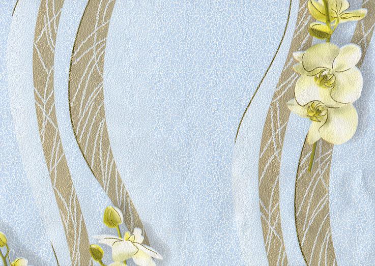 Обои тисненные Эксклюзив Люкс на бумажной основе 0,53х10,05 м Голубой (029-02)