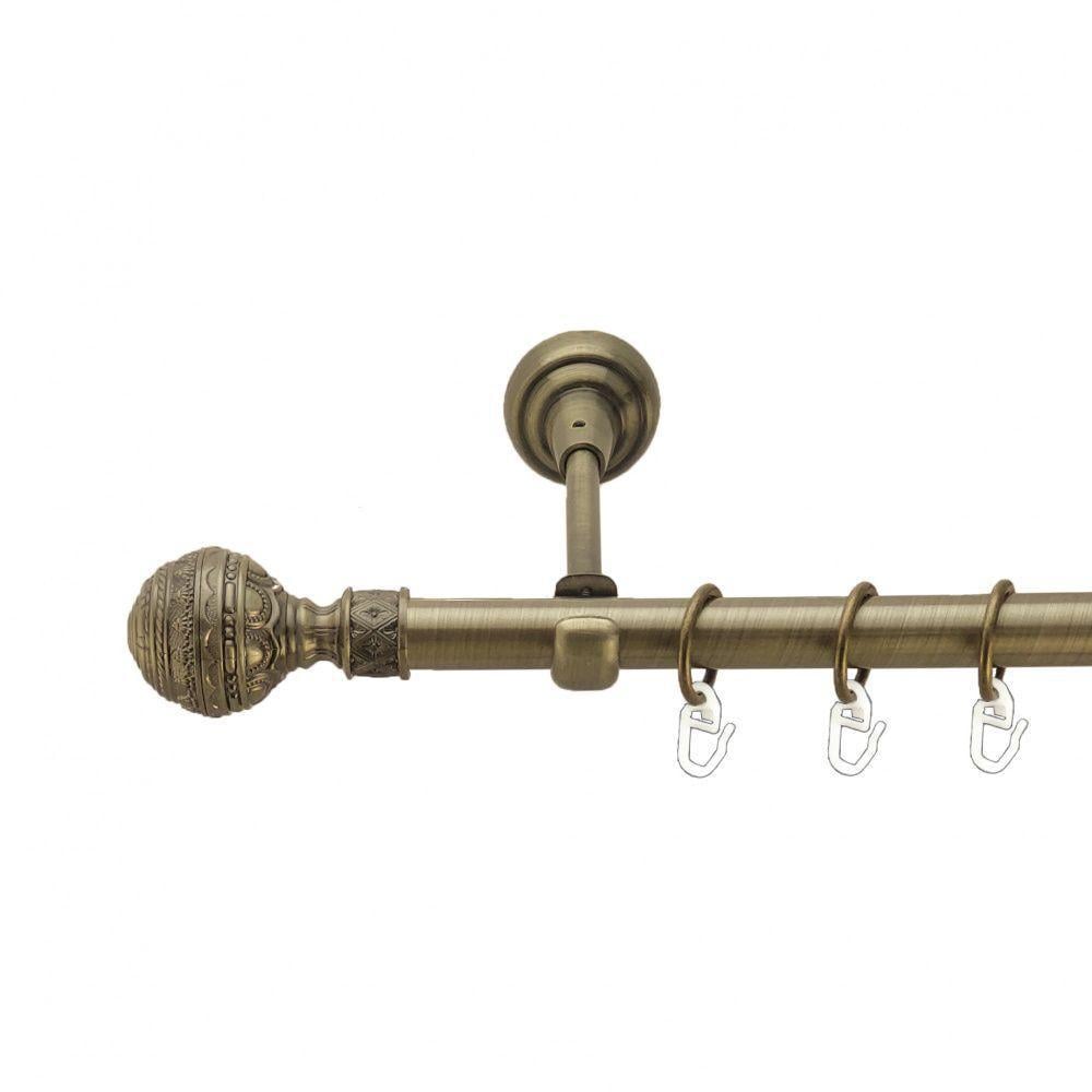 Карниз трубчастий одинарний Orvit Арабеска 19 мм 160 см Антик (000-8239) - фото 1