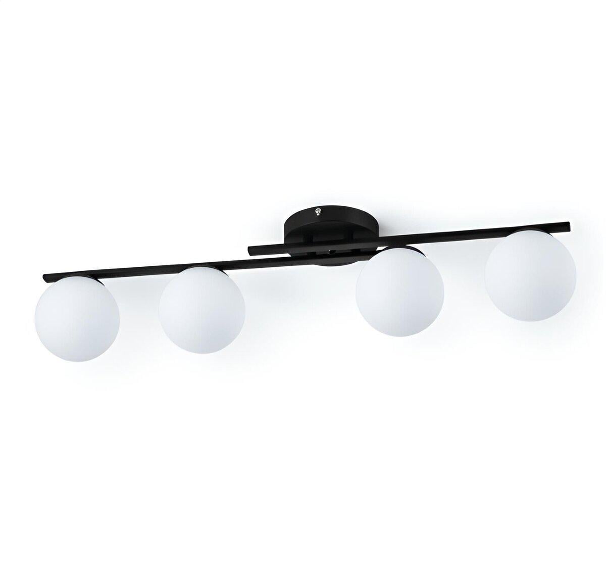 Люстра молекула потолочная Light House SRS-20601/4 BK белые плафоны Черный