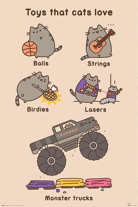 Постер плакат Pusheen Toys For Cats 61x91,5 см