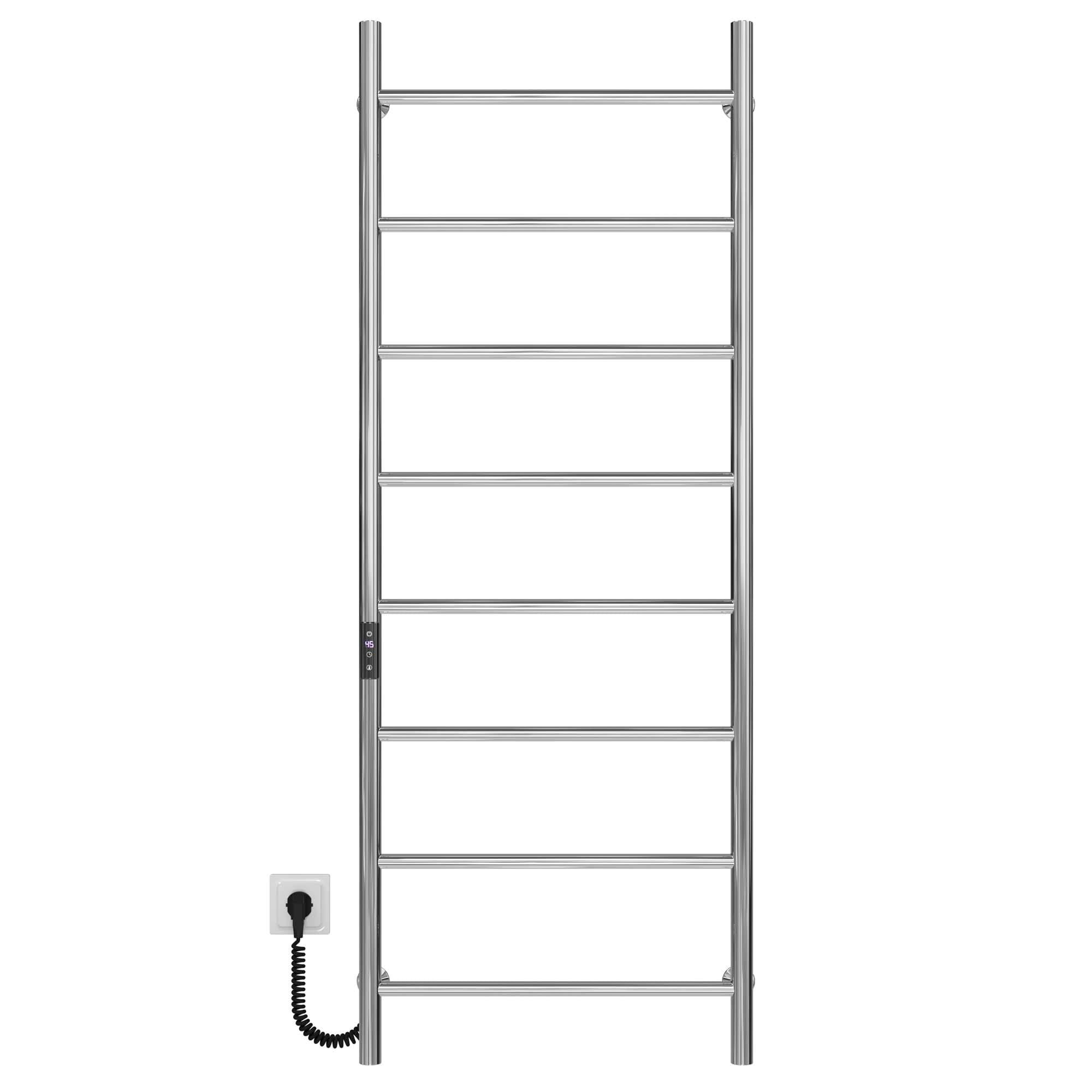 Полотенцесушитель электрический Deffi Орион П8 JD03 левое подключение нержавеющая сталь 500х1400 мм Хром (C.OR.140.50.8.E.C.L.1)