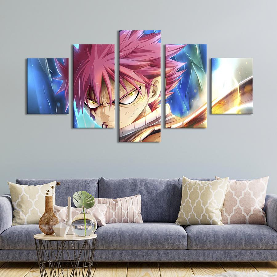 Картина на холсте Огненный маг Нацу из Fairy tail 162x80 см (1426-52)