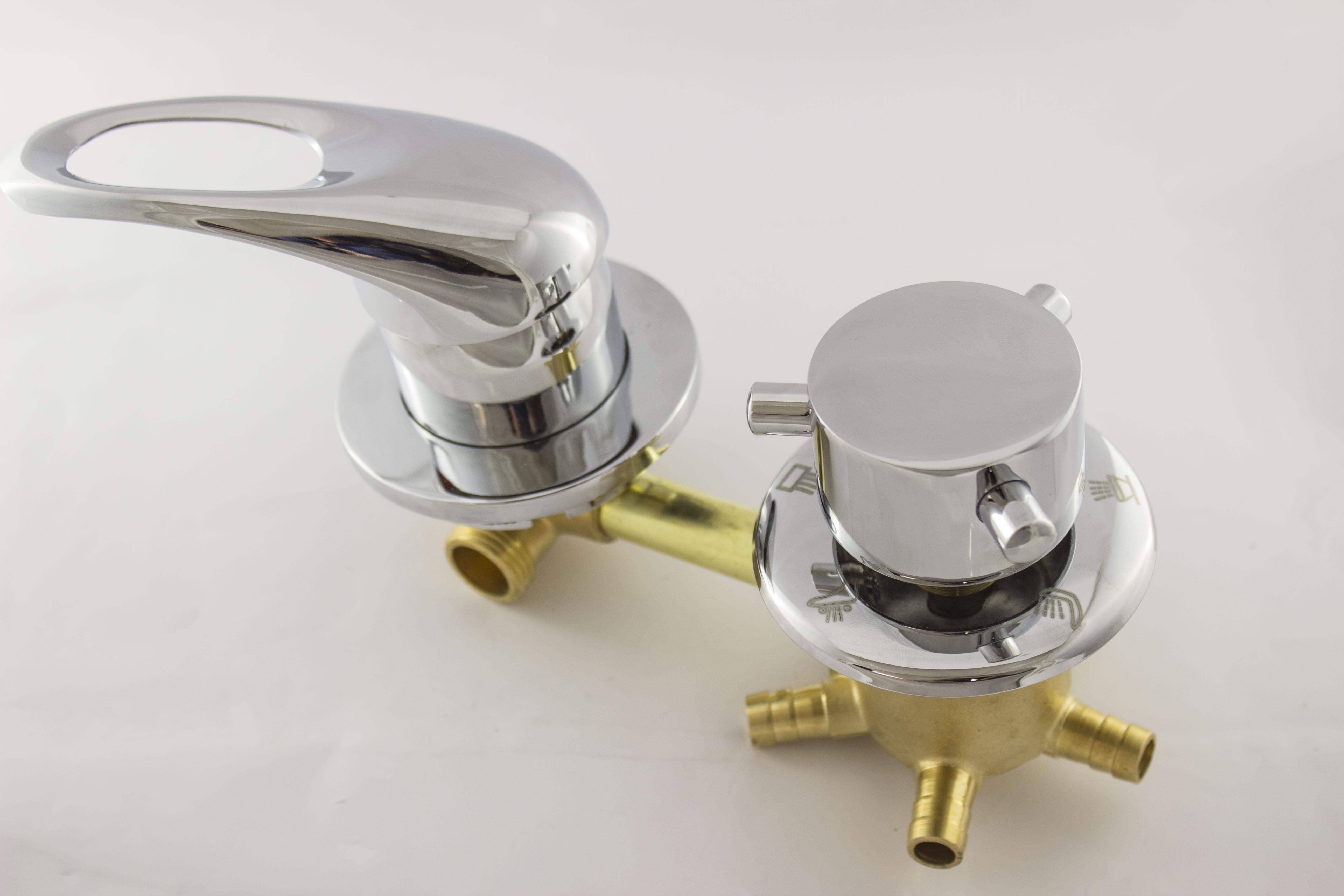 Змішувач для душової кабіни на п'ять положень з штуцерами і 10 см по центрам (С-5\10) - фото 2 Змішувач для душової кабіни на п'ять положень з штуцерами і 10 см по центрам (С-5\10) - фото 2