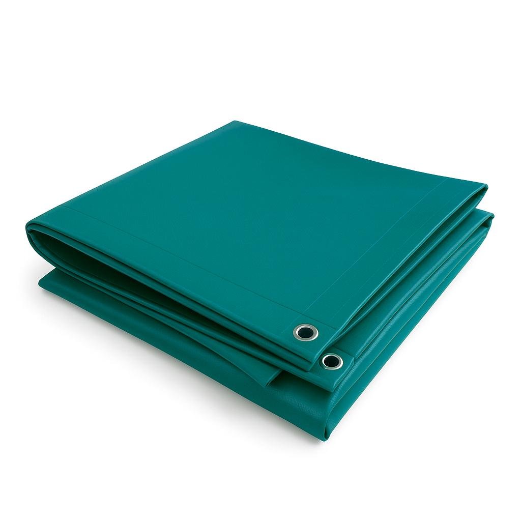 Тент з люверсами водонепроникний ПВХ 650 г/м2 4х4 м Зелений (10134646)