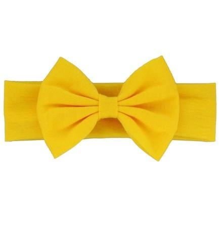 Повязка на голову детская широкая для девочки One size Желтый (1710/5)
