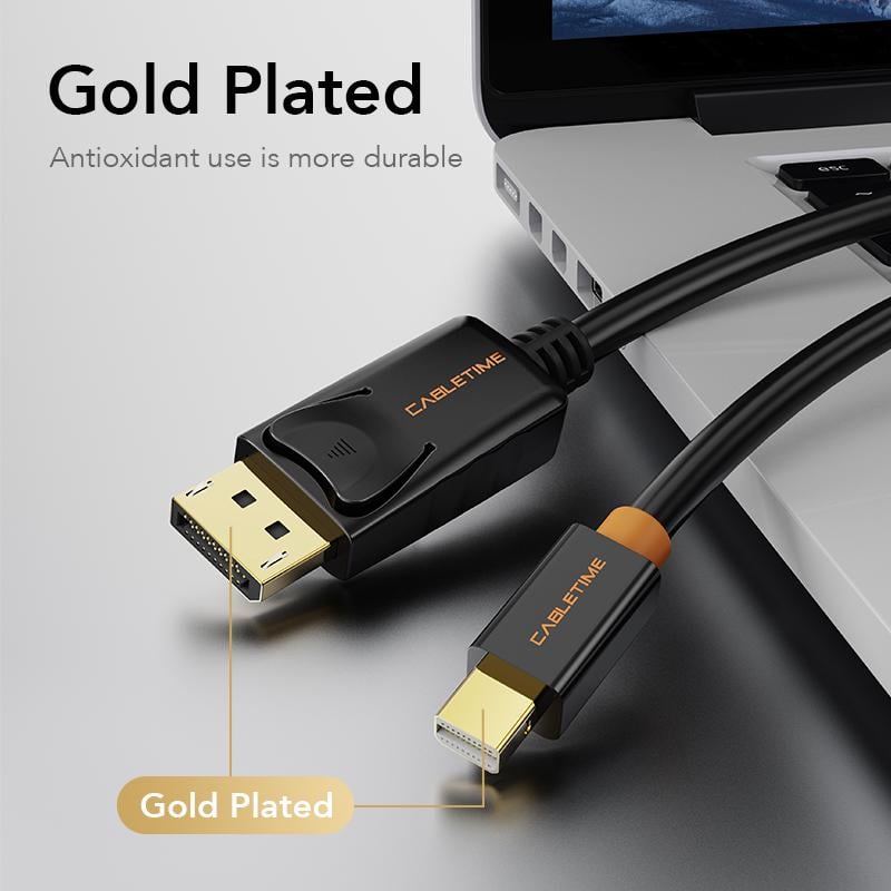 Кабель Сabletime Mini DisplayPort - DisplayPort 3 м 4K (CD49N) - фото 6