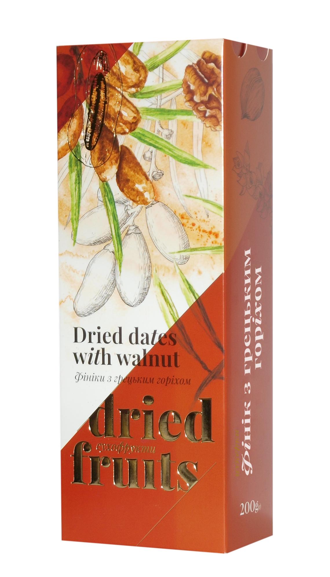 Цукерки Ріконд Фінік з грецьким горіхом в шоколаді 200 г