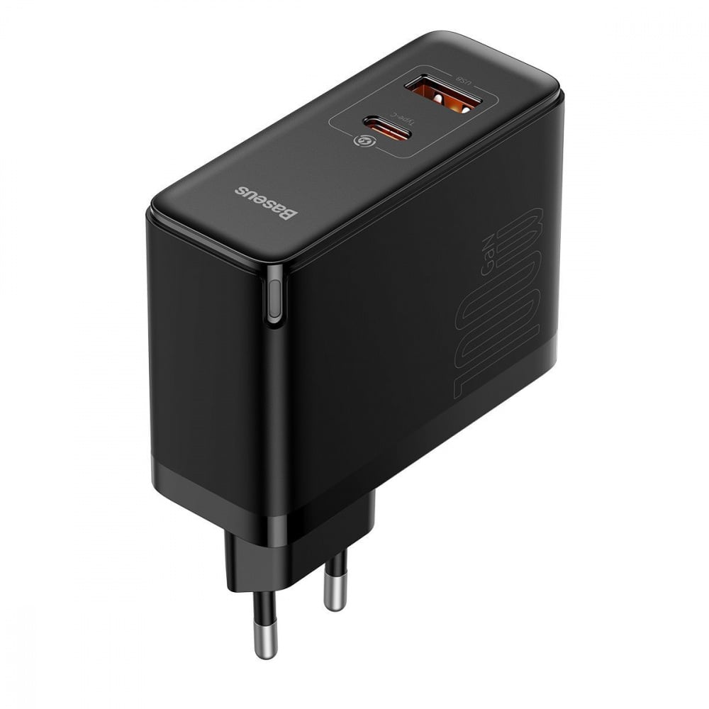 Зарядний пристрій BASEUS GaN5 Pro 100 W Type-C USB кабель Type-C Type-C Black - фото 7