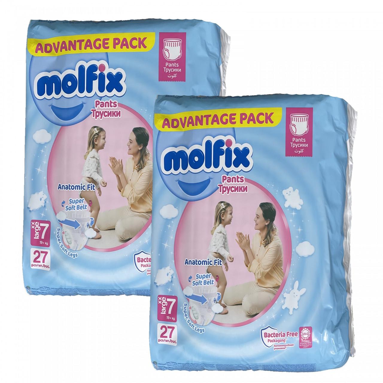 Підгузки-трусики дитячі Molfix 7 XXL 19+ кг 54 шт. (2038101338)