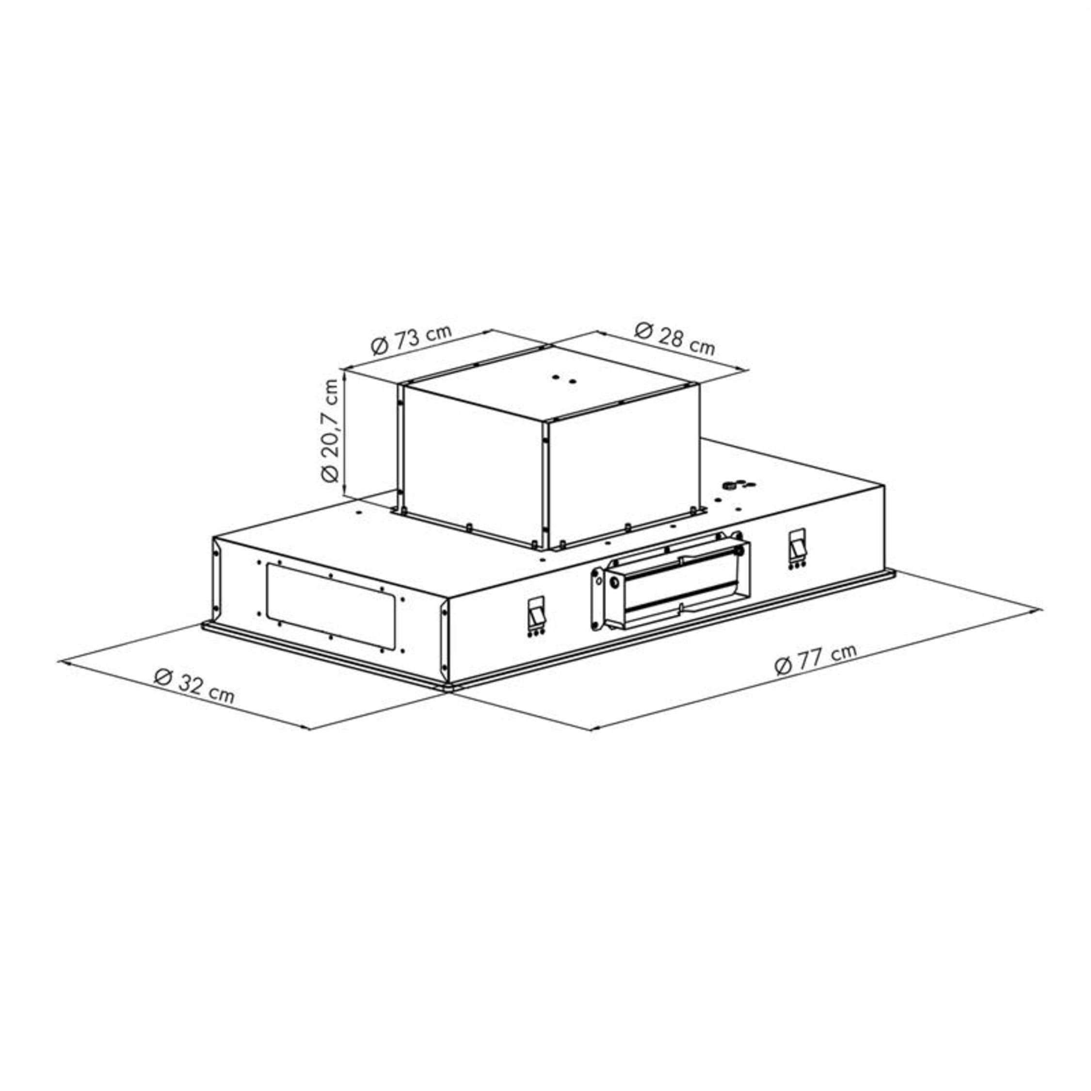 Вытяжка KLARSTEIN под застройку High Line 77 см - фото 2