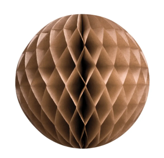 Шар соты бумажный 15 см Коричневый (059916)