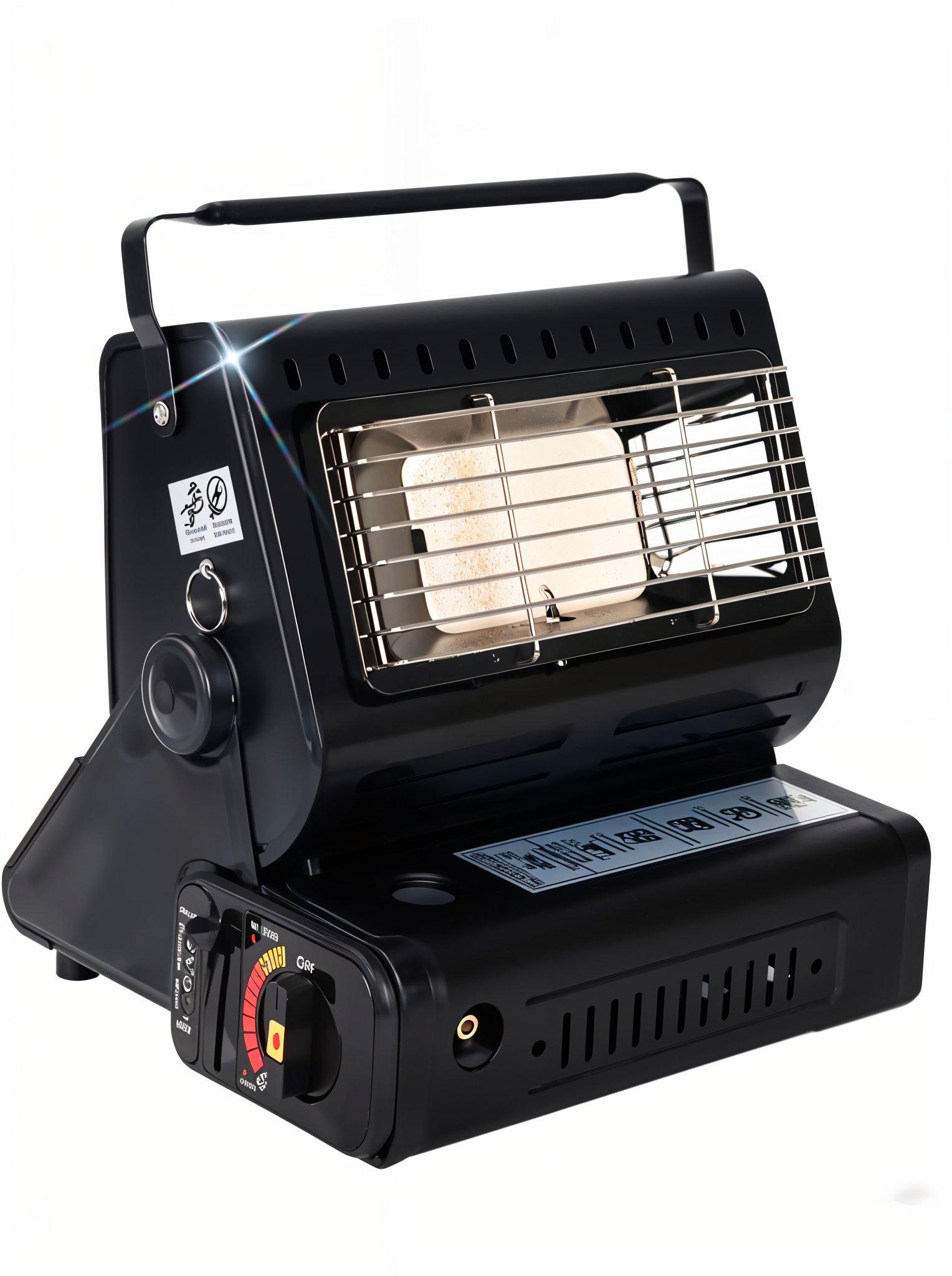 Обігрівач газовий BRS 2в1 плита одноконфорочна для приготування їжі портативний з перехідником для газового балона 1,3 кВт (574054981)