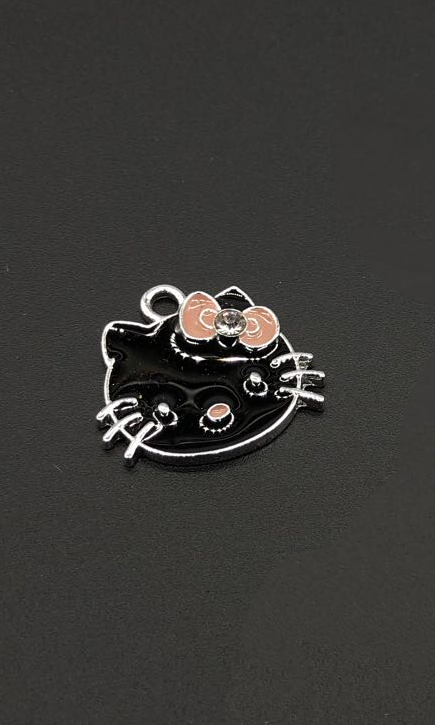 Подвеска металлическая Hello Kitty 2,3 см Черный (695903059)