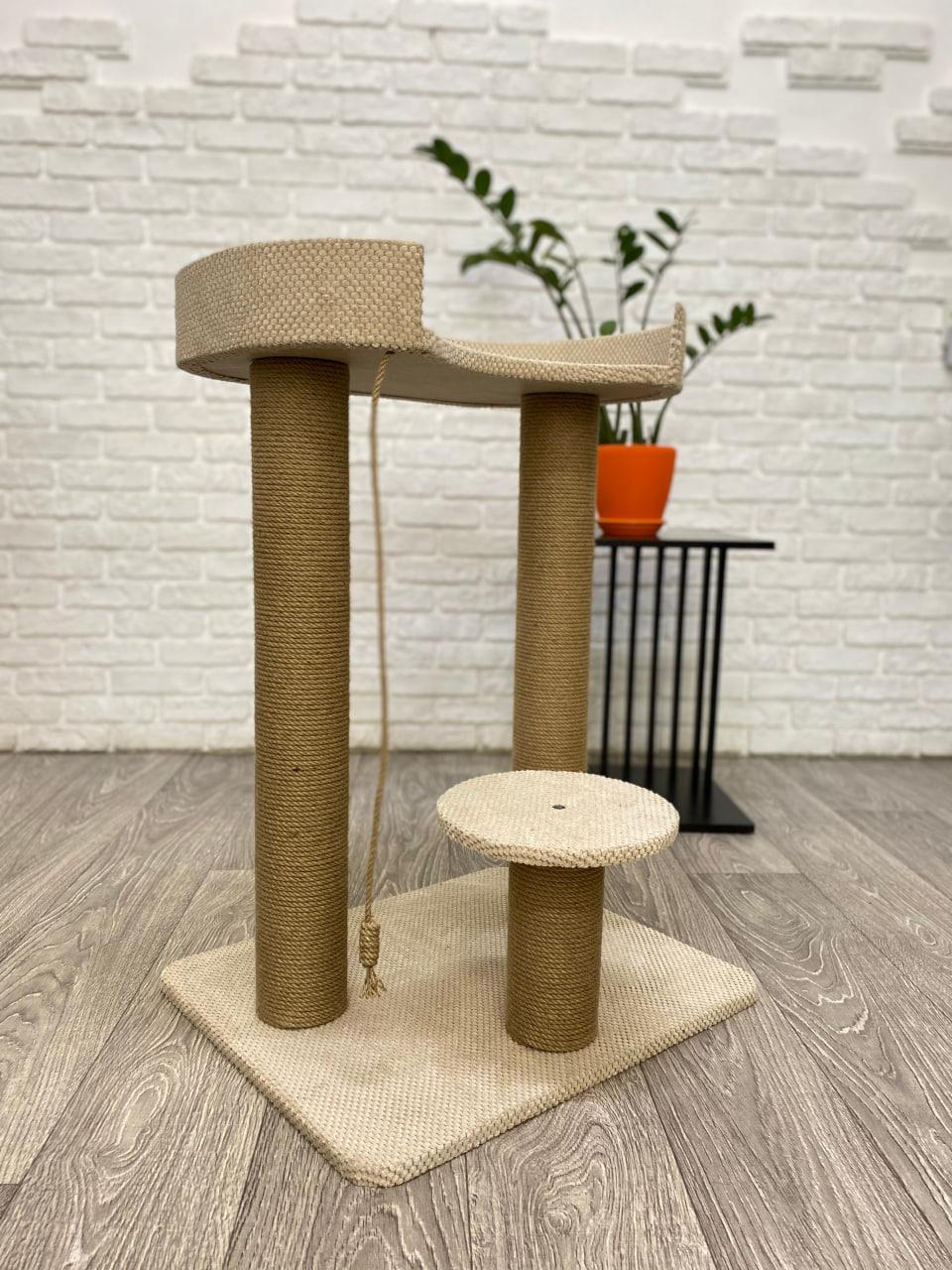 Когтеточка с лежанкой 85x50x60 см Бежевый (21706958)