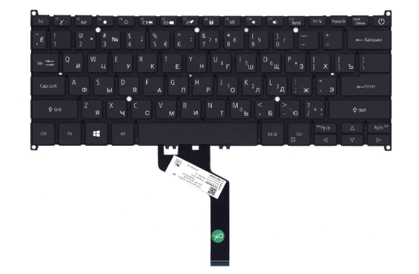 Клавиатура для ноутбука Acer Aspire Swift 5 SF514-52T RU с подсветкой Light Black (080571)