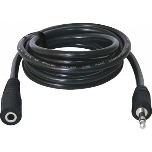Кабель AUX Audio 3,5 мм M/F JACK02-05 1,5 м Черный (87511)
