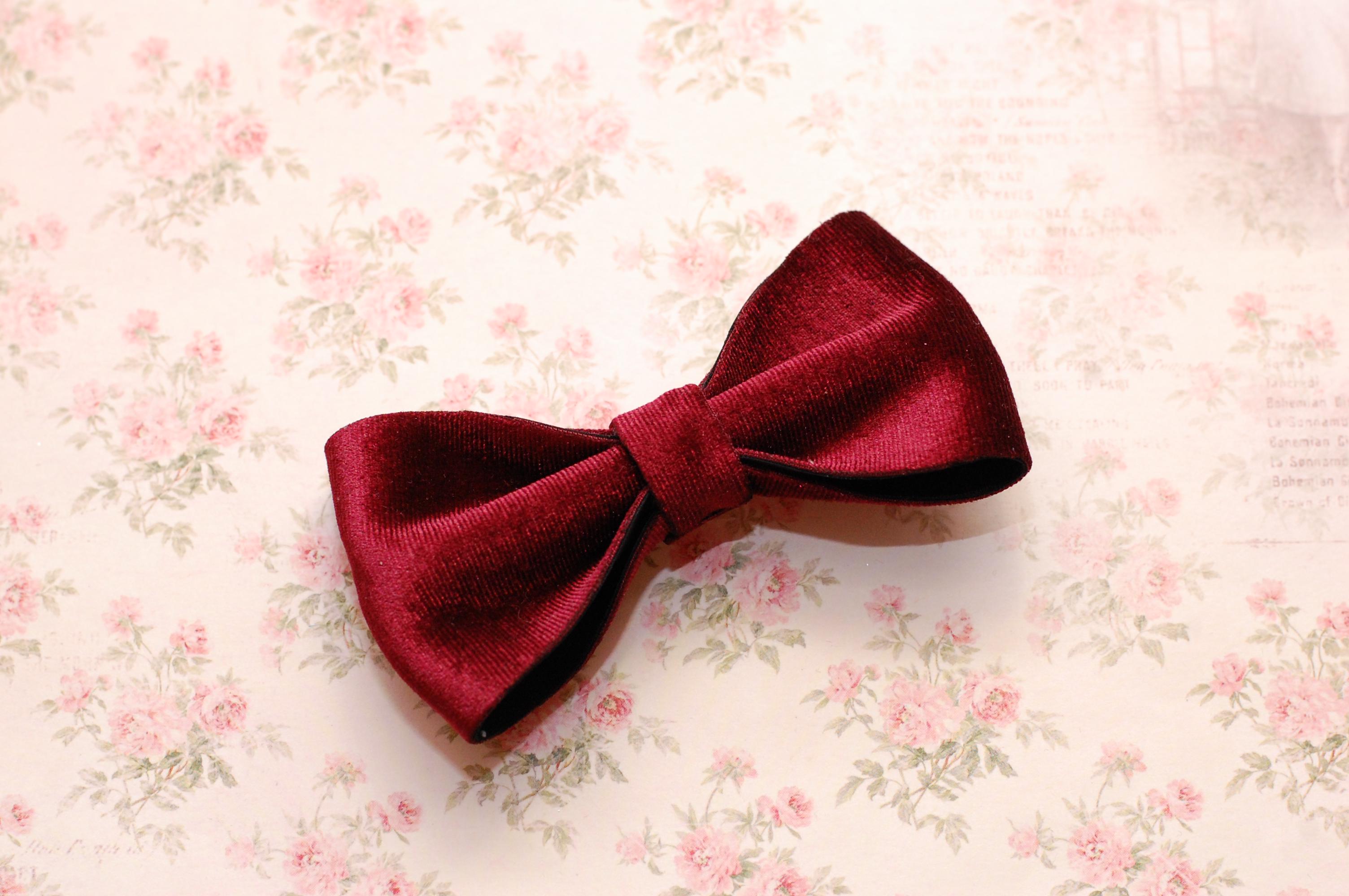 Галстук бабочка для мальчика из бархата Бордовый (28313138)