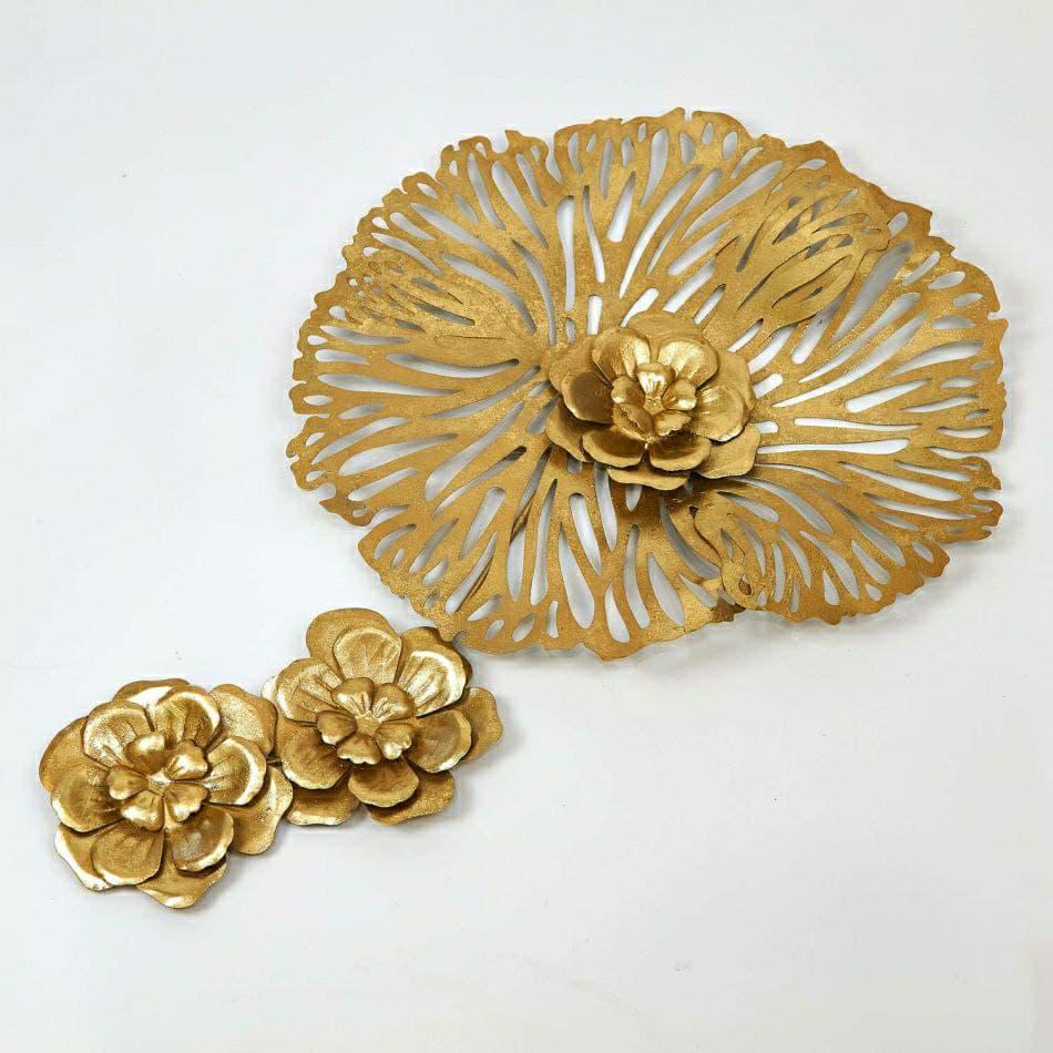 Набор настенных металлических композиций Decors Gold flower 4-3-6 3 шт. (DR001074)