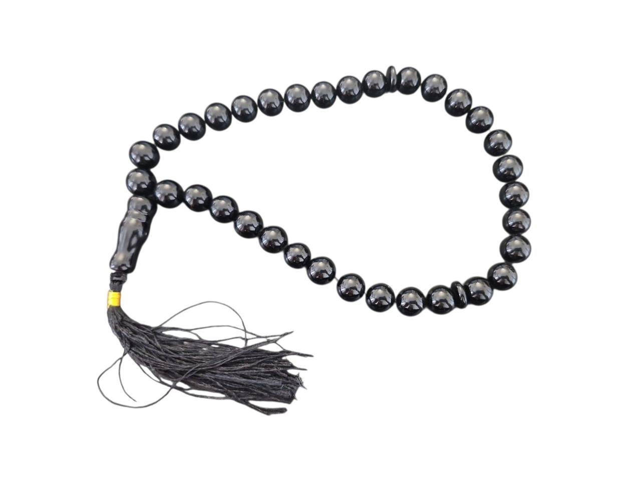 Четки Черный агат 33 бусины Четки Черный агат 33 бусины