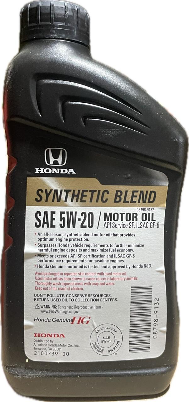 Моторне мастило Honda Motor Oil Synthetic Blend 5W-20 0,946 л (087989132) - фото 2