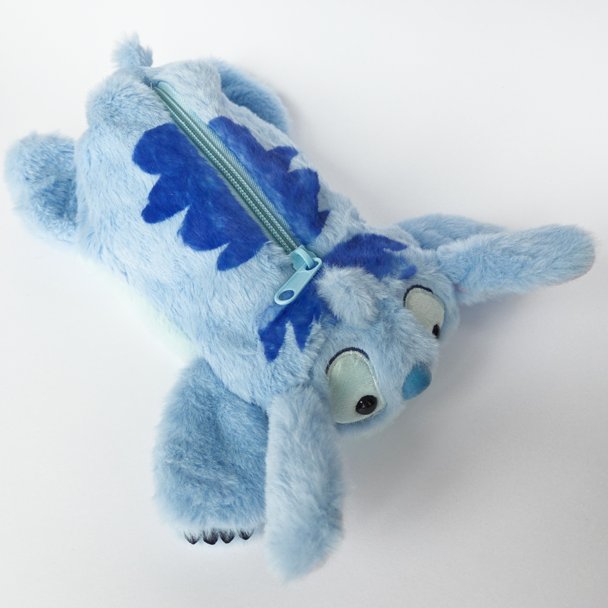 Пенал мягкий плюшевый Stitch Лило и Стич для школы и офиса с молнией Голубой