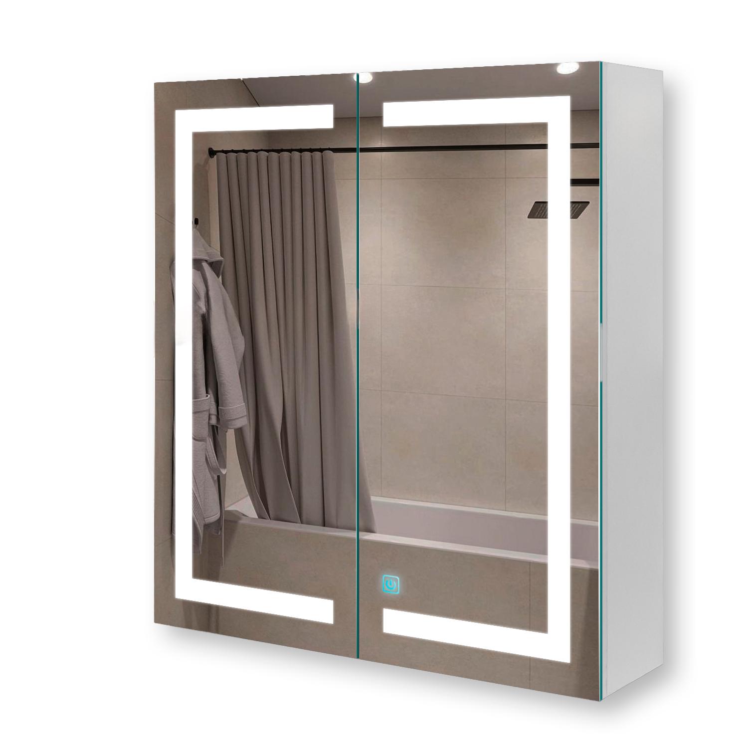 Зеркальный шкаф Premium G14-80 с LED-подсветкой и сенсорной кнопкой