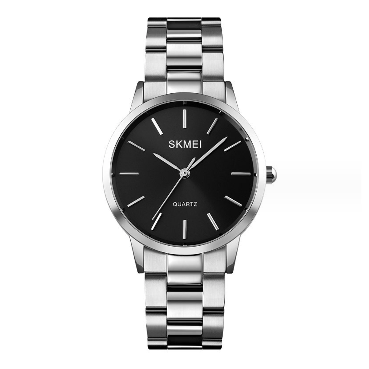 Годинник жіночий металевий Skmei Сріблястий/Чорний (z053-1)
