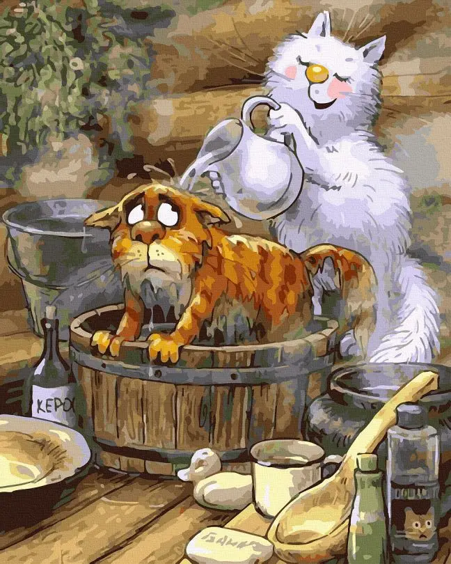 Картина по номерам Brushme В баньке 40x50 см (BRM41656)