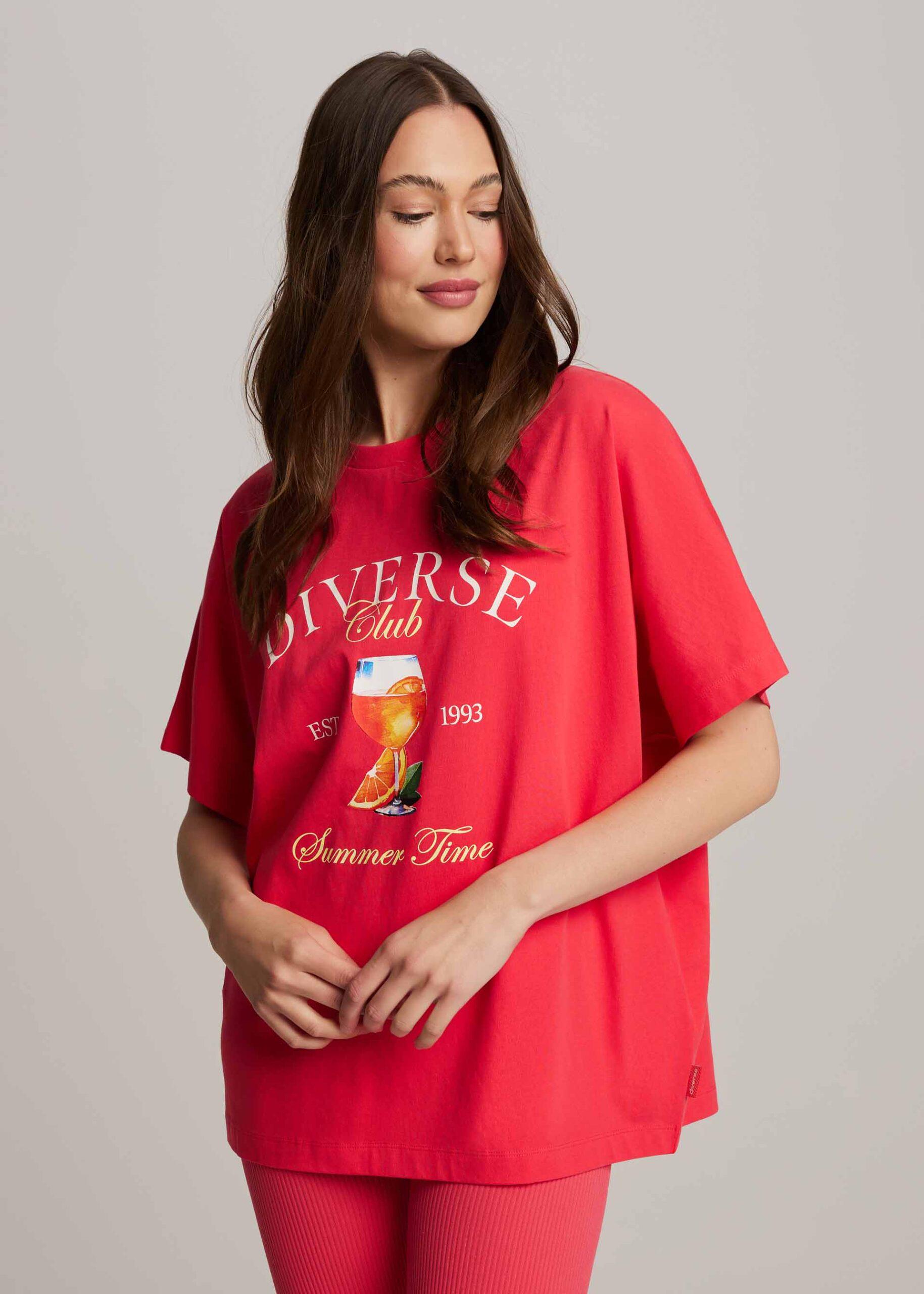 Футболка женская Diverse MANEN XS/S Красный коралл (5905384130747)