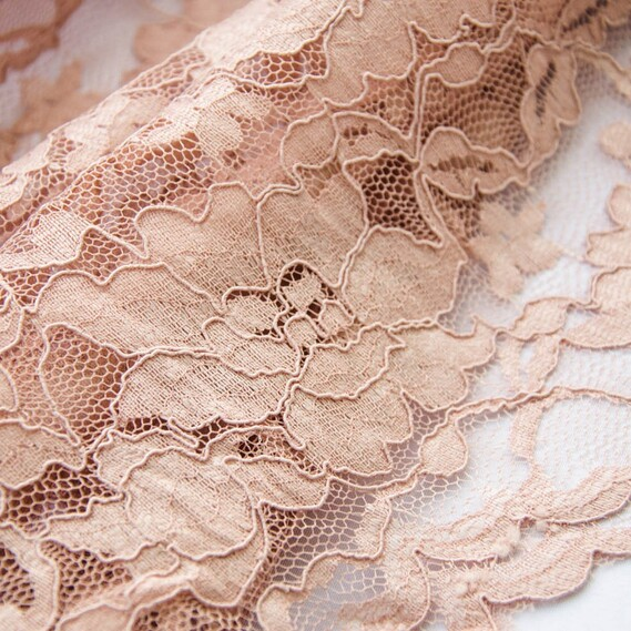 Ткань гипюр IDEIA Индонезия 1,45 м Темно-бежевый (2200004070926)