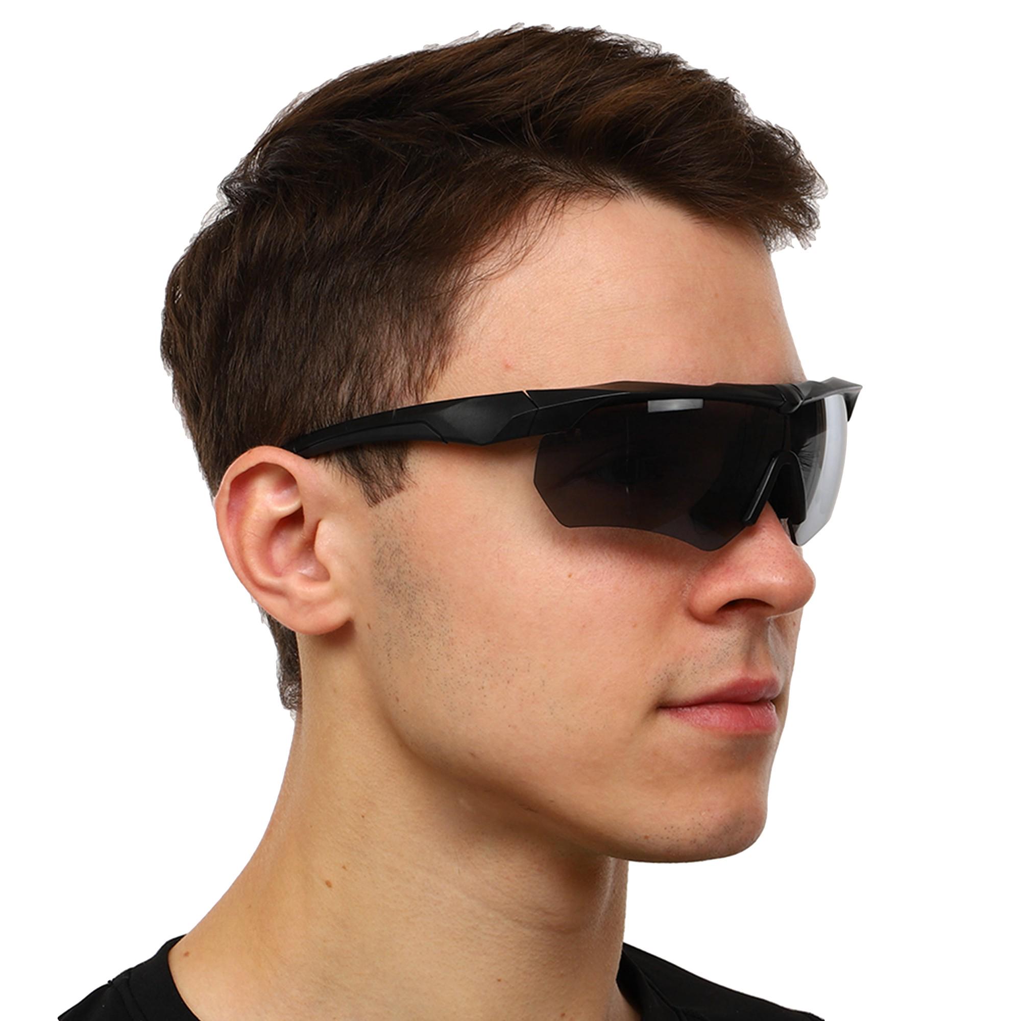 Очки спортивные солнцезащитные Sposune Черный/Серый (JY-008) - фото 3 Очки спортивные солнцезащитные Sposune Черный/Серый (JY-008) - фото 3