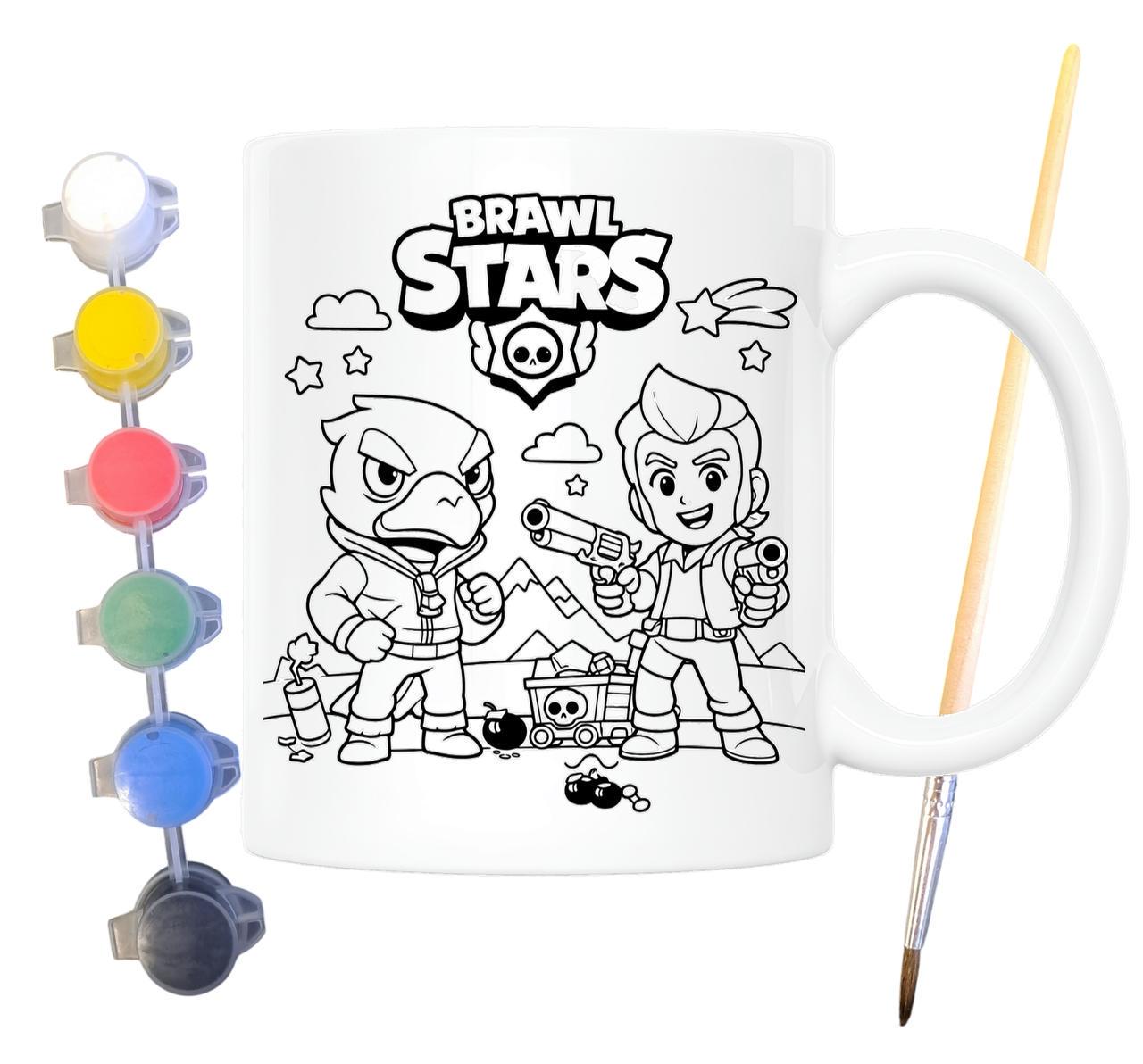 Набор для творчества кружка-раскраска Ворон и Кольт Brawl Stars (КР0218)