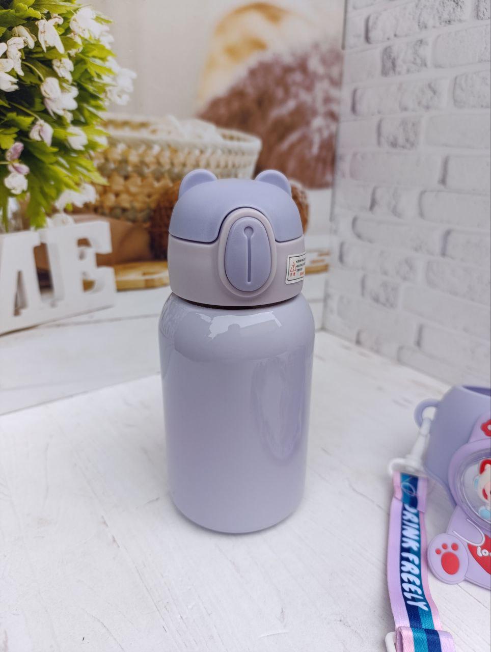 Термос детский Stenson MT-4930-500-1 из нержавеющей стали с трубочкой 500 мл Фиолетовый (MT-4930-500-1) - фото 2