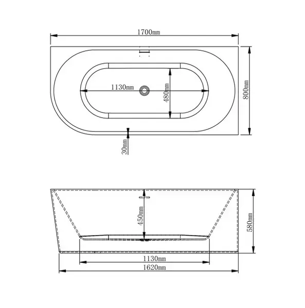 Ванна VBI NORDEND RIGHT угловая 170х80 см (VBI-070717R) - фото 2 Ванна VBI NORDEND RIGHT угловая 170х80 см (VBI-070717R) - фото 2