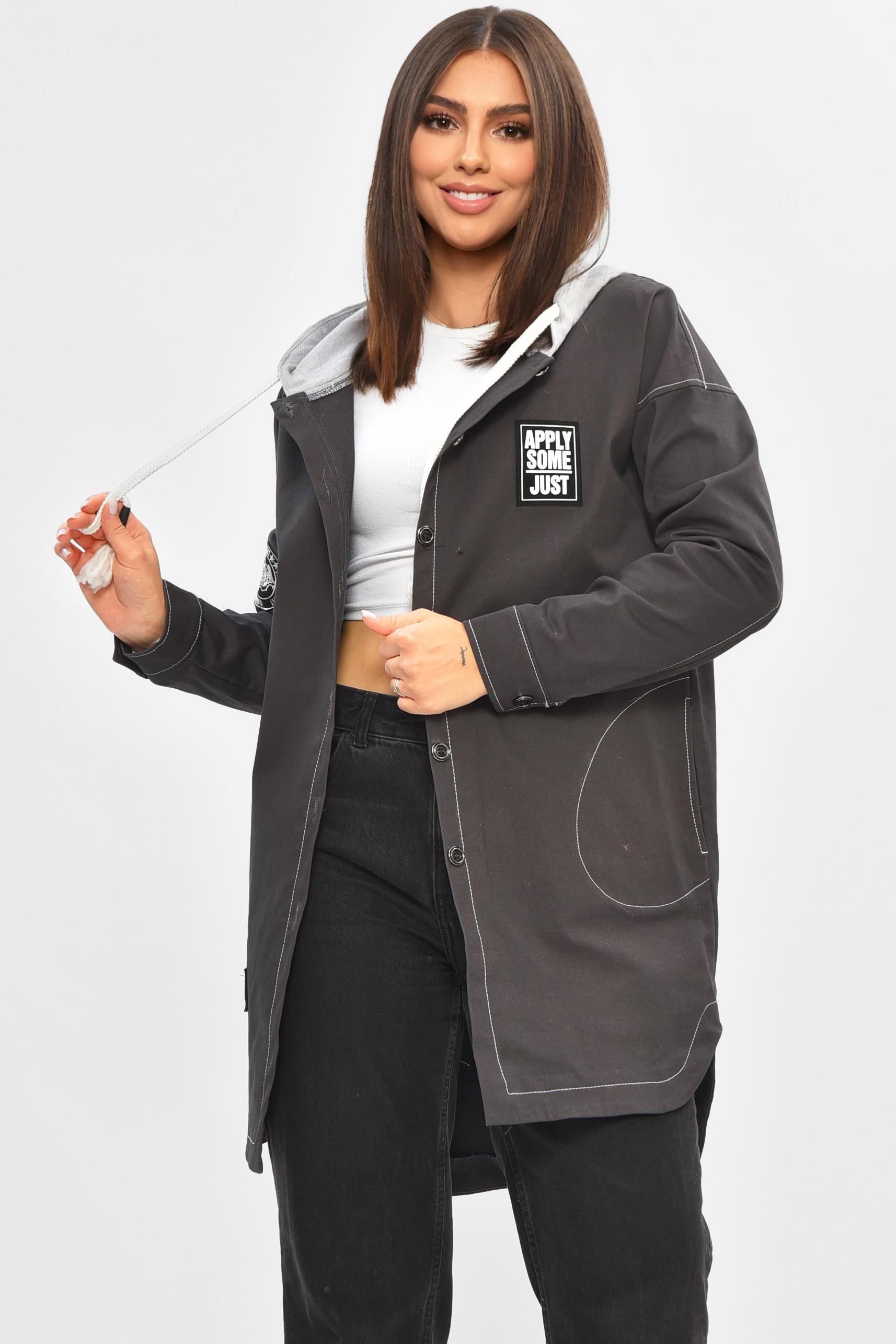 Вітровка жіноча однотонна L Графіт (205670)