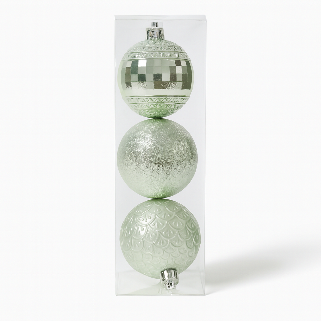 Шарики елочные новогодние Магическая-новогодняя 9636 пластиковая 6 см 6 шт. (584903)