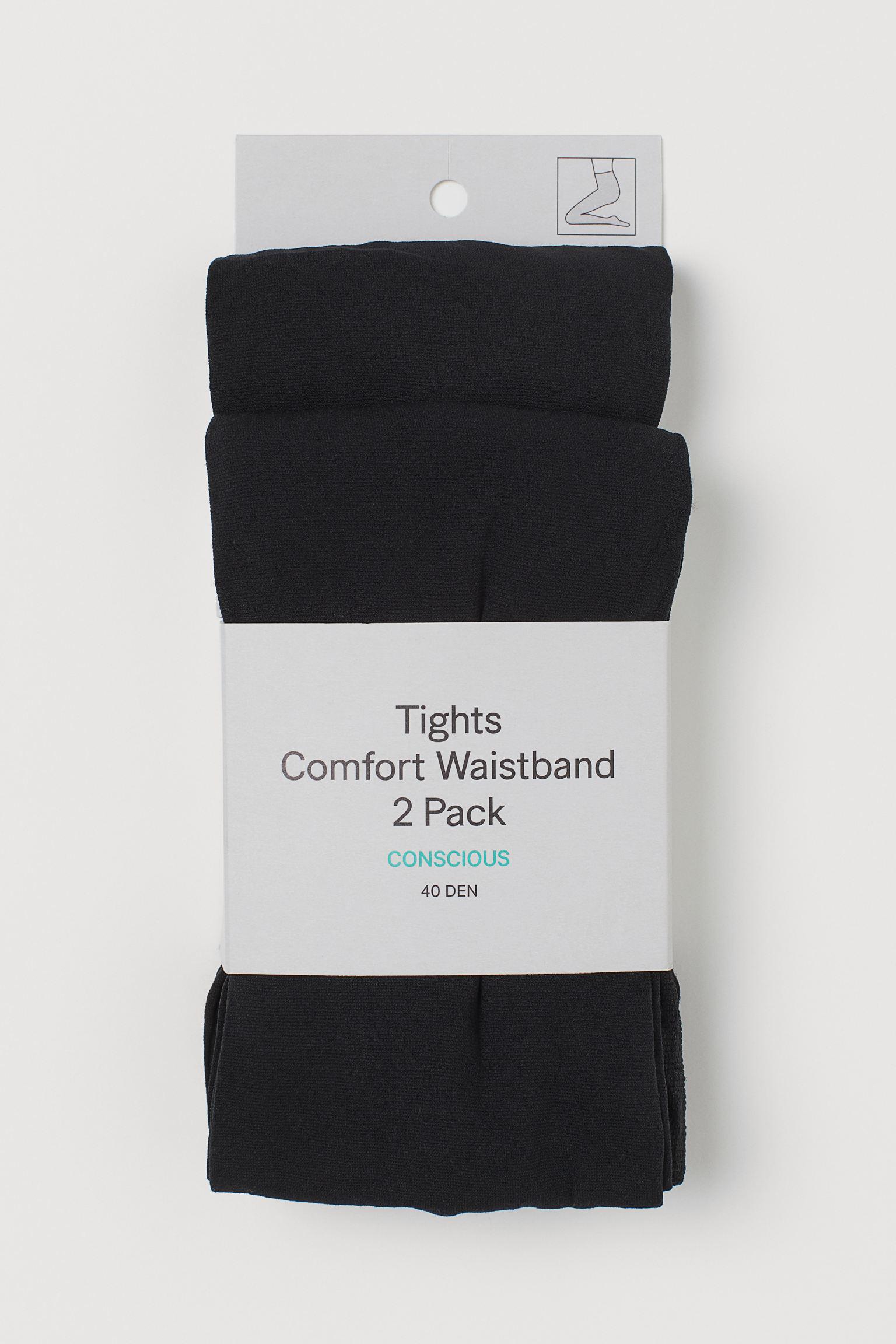 Колготки H&M 2 шт. XS/S Черный (1702806605)